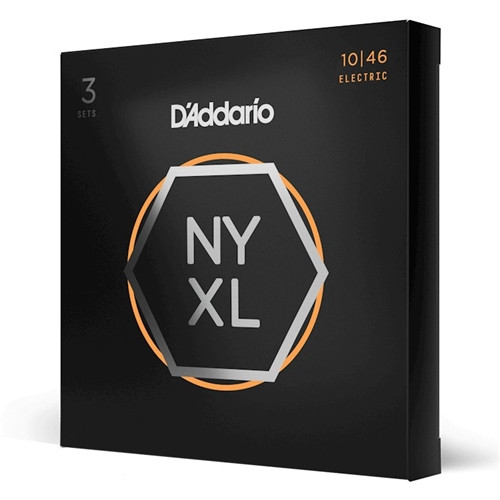 D'Addario NYXL Nickel Wound Electric Guitar Strings 3-Pack- Regular Light (10-46)