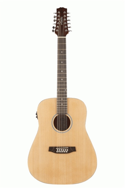 Ashton D20 12-String Acoustic-Electric Guitar w/ EQ - Natural