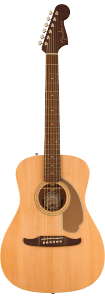 Fender California Standard Redondo Acoustic Guitar in Natural gloss finish with dreadnought body, spruce top, sapele back and sides, and walnut fingerboard.