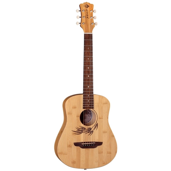 Luna Safari Bamboo Travel Guitar with Gigbag