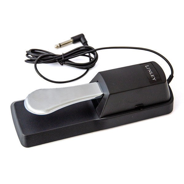 Linley traditional keyboard sustain pedal with 1/4 inch jack connection and polarity switch.