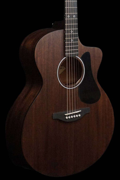 Fenech Delta Blues Series GA Cutaway Acoustic-Electric Guitar – Dark Bourbon