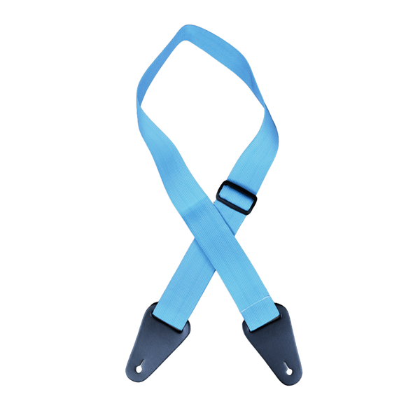 Colonial Leather Nylon Webbing Guitar Strap - Light Blue