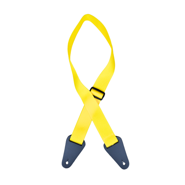 Colonial Leather nylon guitar strap in yellow