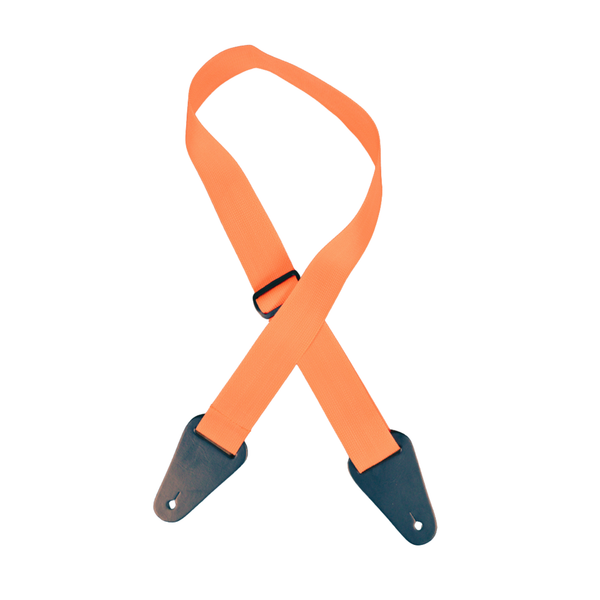 Colonial Leather nylon guitar strap in - orange
