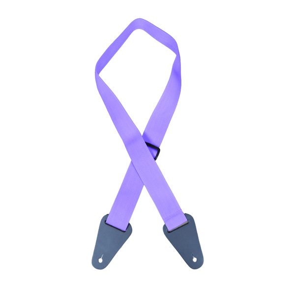 Colonial Leather nylon guitar strap in purple