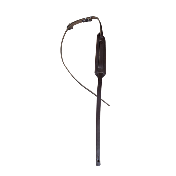 Colonial Leather Brown Vintage Guitar Strap made in Australia with padded shoulder support and adjustable length for comfort and classic style.