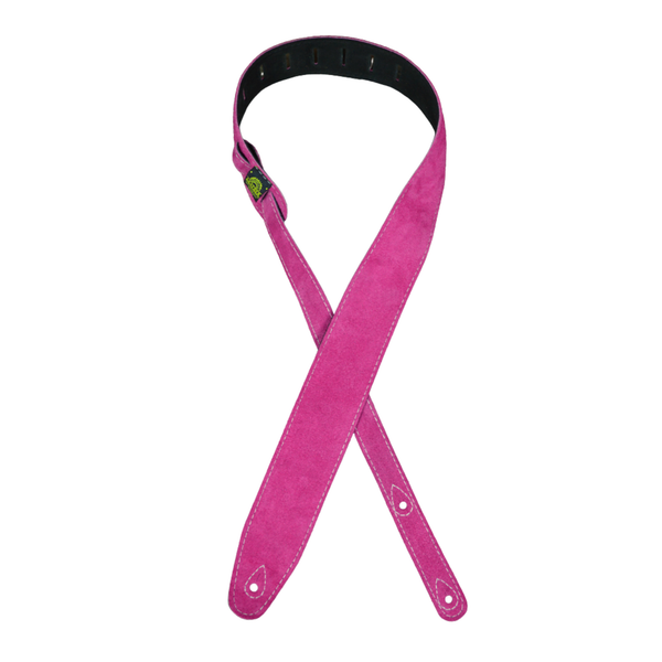 Colonial Leather Suede Double-Sided Guitar Strap – Pink