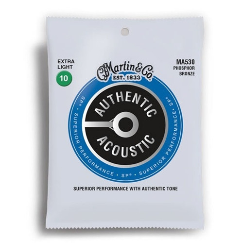 Martin Authentic Acoustic SP 92/8 Phosphor Bronze Extra Light Guitar String Set (10-47)