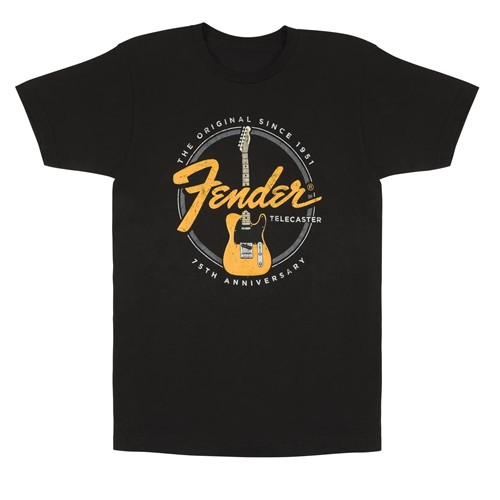 Fender Telecaster 75th Tele Tee Vintage Black (Medium)