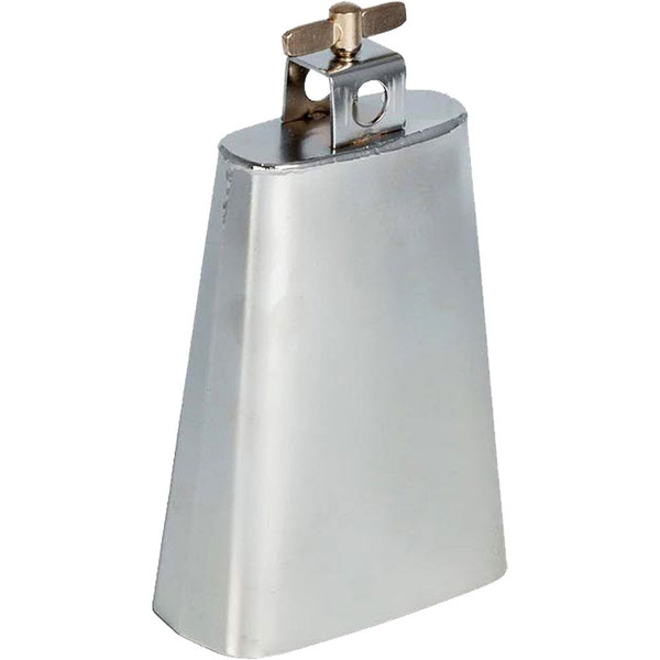 Opus Percussion 5.5" Cowbell with Mount – Brushed Nickel