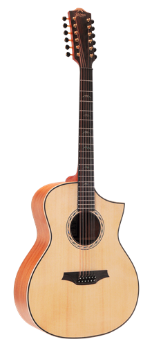 Bromo Tahoma Grand Auditorium 12 String Electric/Acoustic Guitar - Satin Natural
