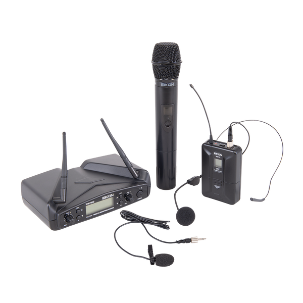 Eikon WM700DKITA Handheld + Belt-Pack with Headset & Lapel Dual Wireless System 516-562Mhz