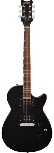 Gretsch Streamliner Jet Club electric guitar in Jet Black with mahogany body and HotWire humbuckers.