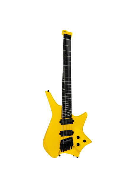 HILS HZ7 Mutiscale 7 String Satin Honey Yellow Headless Electric Guitar
