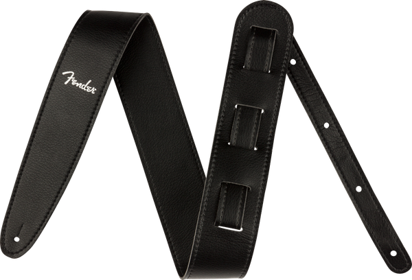 Fender Vegan Leather Strap, Black, 2.5", Microfiber - Mall Music