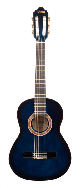 VC102BUS Series 100 Classical Guitar - 1/2 Size Blue Sunburst Gloss Valencia