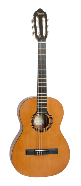 Valencia VC203H Series 200 Hybrid Thin Neck 3/4 Size Classical Guitar Antique Natural