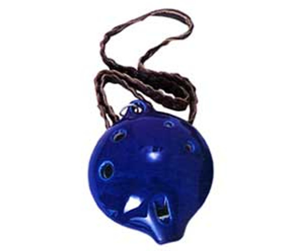 Ocarina Small Ceramic Blue w/ Sling
