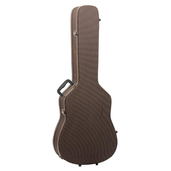 Onyx 1888 Guitar Case Acoustic Shaped Hardcase - Antique Brown