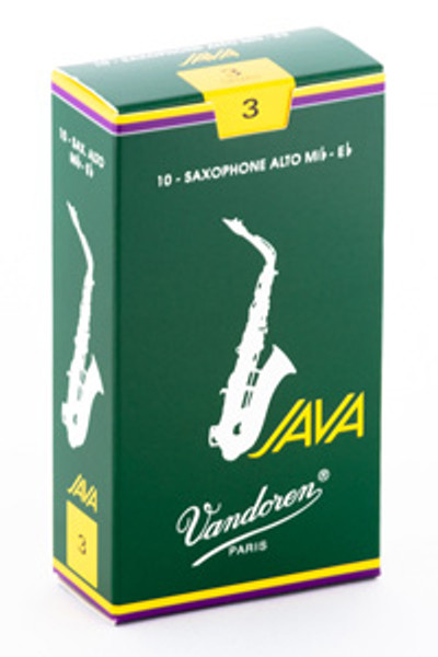 Vandoren Java Alto Saxophone Reeds - 3.0 Strength, Box of 10