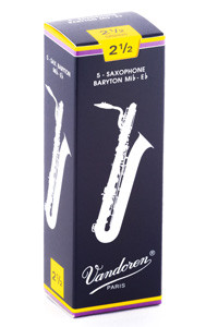 VASR2425 Vandoren Baritone Saxophone Reeds - 2.5 Strength, Box of 5