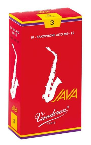 Vandoren Java Red Cut Alto Saxophone Reeds 3.0 - 10 Box