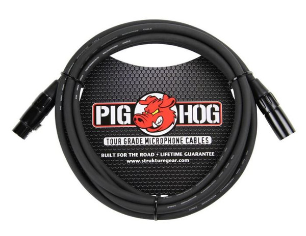 Pig Hog cables are precisely overbuilt to stand up to the most grueling tour conditions imaginable, and are designed to provide the highest quality performance with outstanding value. We understand your cables need to sound great and perform reliably, night after night, without costing you an arm or a leg! That’s why we use an extra-thick, yet supple 8mm jacket that resists kinking or tangling. Our proprietary conductor technology and robust shielding is designed to ensure your sound is crystal clear, without noise or interference, every time. Each cable is hand tested before shipment, and we back up our quality with a lifetime warranty so you can be sure your Pig Hog Cables will be an integral part of your rig for years to come.

High performance microphone cable
8mm high quality PVC outer covering
Heat shrink protected XLR connectors
Lifetime guarantee