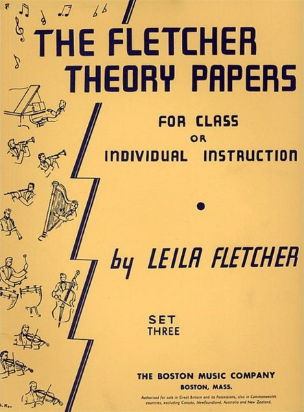 Fletcher Theory Papers Set 3 by Leila Fletcher music theory workbook for beginner students covering rhythm and notation
