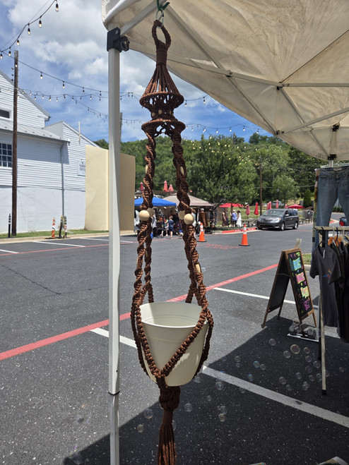 Large Plant Hanger - Brown, Poly-cord