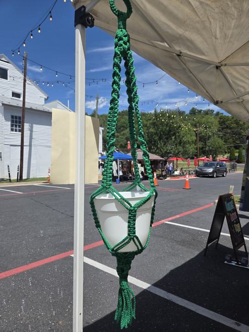 Plant Hanger - Green, Poly-cord