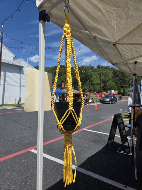 Plant Hanger - Yellow, Poly-cord