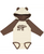Brown Bear Long Sleeve Onesie with Brown Decal