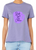 Dark Lavender Women's Relaxed Fit Crew short sleeve shirt with Tea Graphic