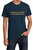 Navy Unisex Crew short sleeved t-shirt with terrible band graphic in Yellow