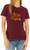 Maroon Women's Relaxed Crew short sleeve t-shirt with Aging and Raging graphic