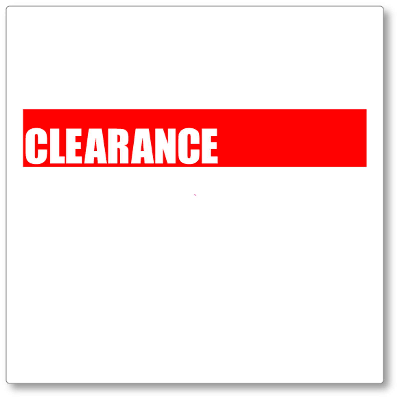 Horizontal CLEARANCE Banner Shop Window decal