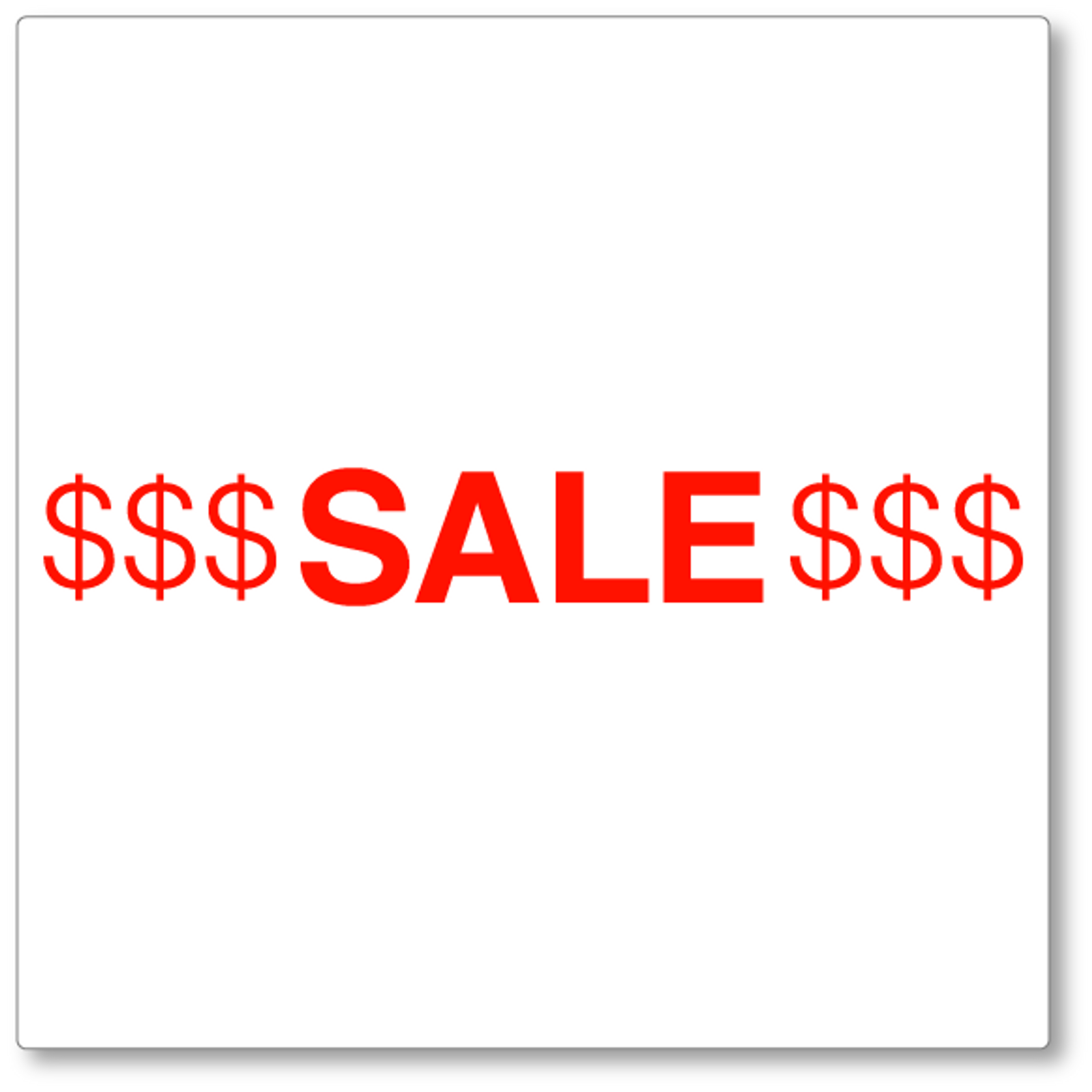 SALE Shop Window decal - short $ strip