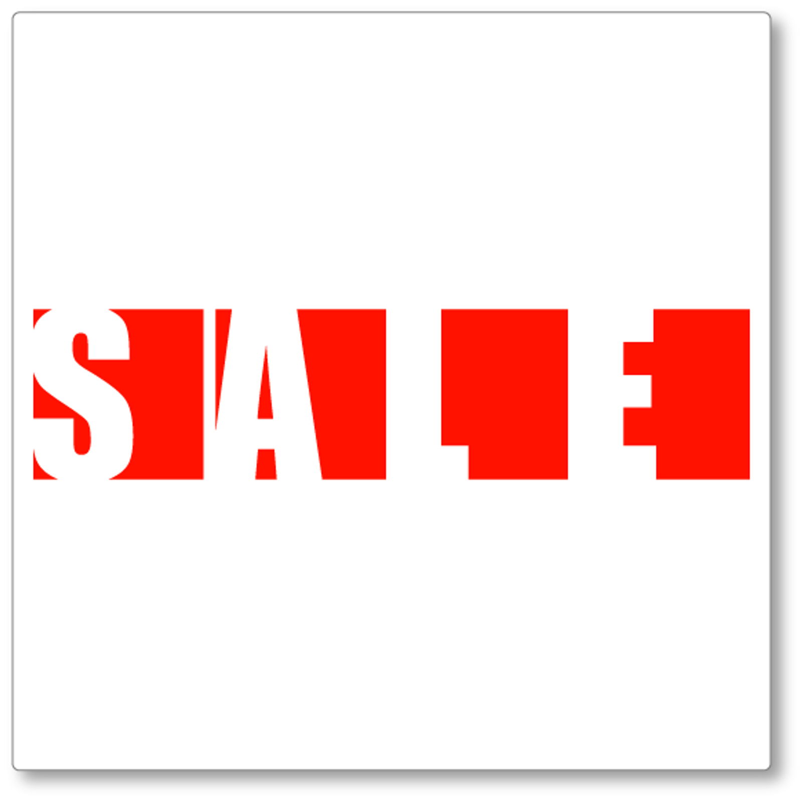 SALE Shop Window decal - square letters