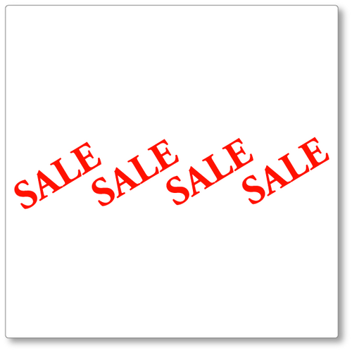 SALE Shop Window decal - angled letters