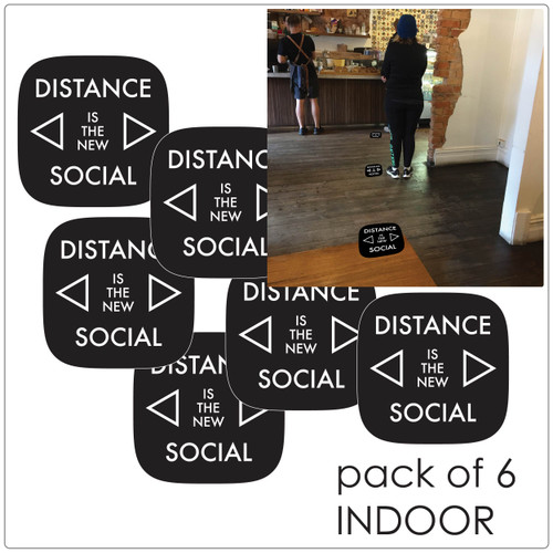 social distancing floor marker for hard floors, pack of 6, contemporary, black
Self-adhesive Corona virus floor marker to help social distancing