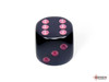 Opaque: 16mm d6 Black/pink Dice Block (12 dice)