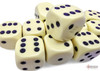 Opaque 16mm d6 Pastel Yellow/black Dice Block (12 dice)