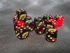 Kick-Ass Dice - x12 Red&Black - 16mm