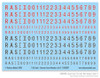 German Turret Numbers Set #2 (Red & Black Lettering with White Outline)