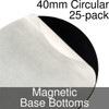 40mm Circular Self Adhesive Magnetic Base Bottom 25 count