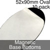 52x90mm Oval Self Adhesive Magnetic Base Bottom 10 Count