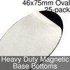 46x75mm Oval Self Adhesive Heavy Duty Magnetic Base Bottom 25 Count