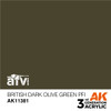 British Dark Olive Green PFI - AK 3Gen
