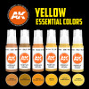 AK Interactive 3G: Essential Colours - Yellow Set